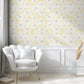 Happiest Yellow Watercolor Floral Wallpaper