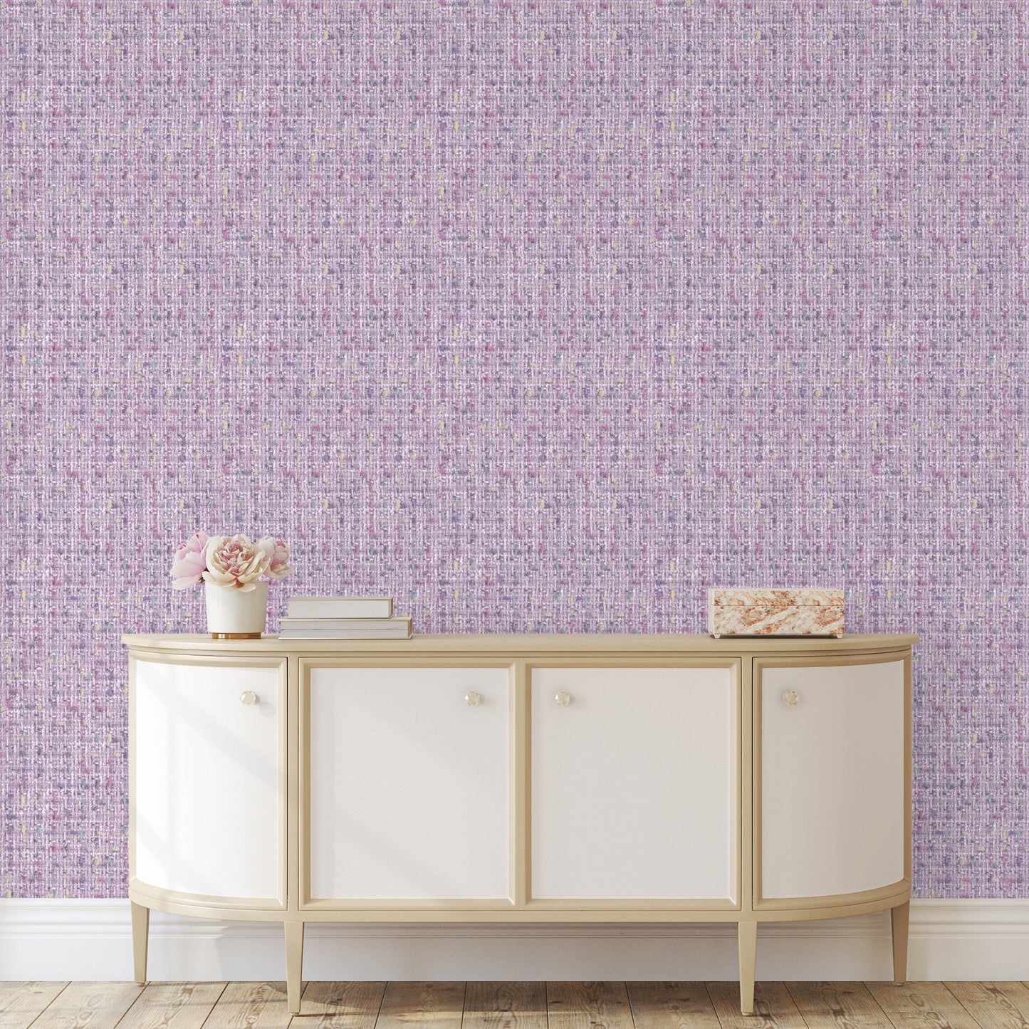 Dream House Purple Tweed Wallpaper