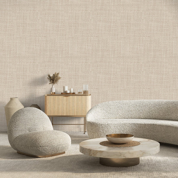 Tonal Boucle Wallpaper in Almond