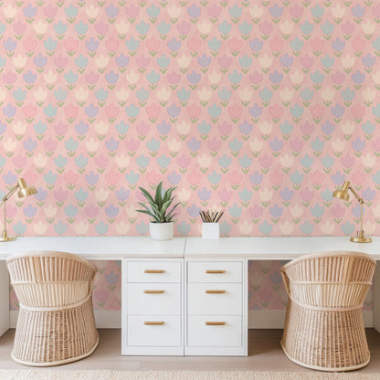 Morning Meadow Blush Wallpaper