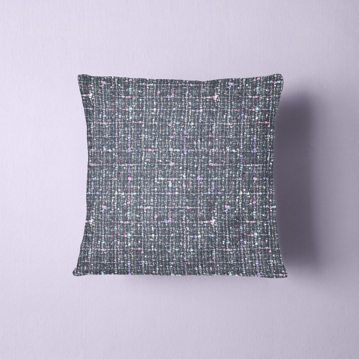 Endless Grey Couture Tweed Pillow Cover