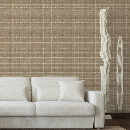 Study Hall Burlap Tweed Wallpaper