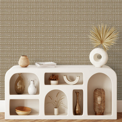 Study Hall Burlap Tweed Wallpaper